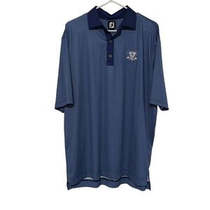 Men's FootJoy Size Large Blue Stripe Golf Polo